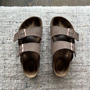 Birkenstock Arizona Birko-Flor Nubuck Mocha - Size 37 Regular